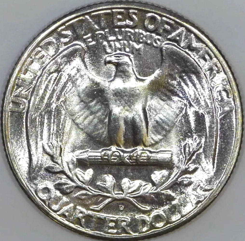 * 1946-D *Superb GEM BU MS Washington Quarter From OBW Bank Roll 90% Silver Coin
