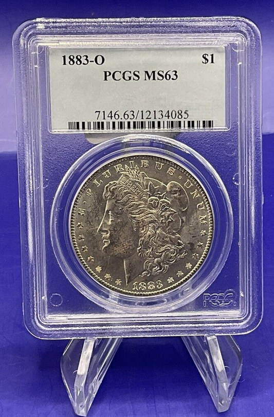 🔥 1883-O PCGS MS63 Morgan Silver Dollar  BEAUTIFUL MIRRORS Sharp Details💰