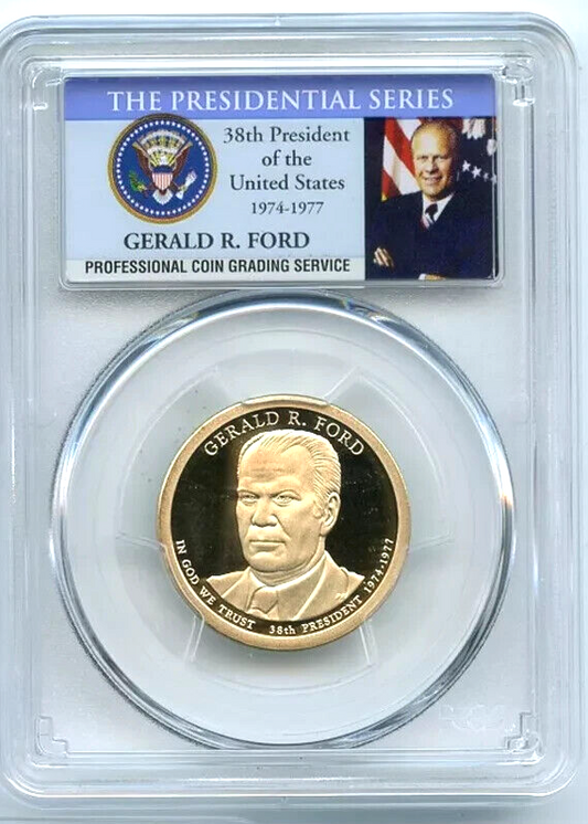 ✅ 2016 S Gerald R. Ford  Presidential Dollar PCGS PR69DCAM Photo Label KEY DATE!