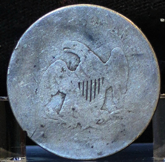 1844 Seated Liberty Quarter 25c Collectable AG or Less Features 90% Silver