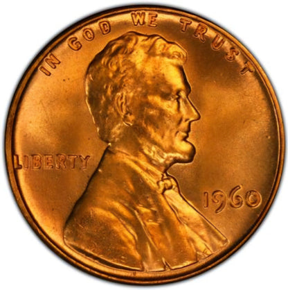 1960 P LARGE DATE Lincoln Memorial BU Brilliant Uncirculated 1C From OBW Roll🔥