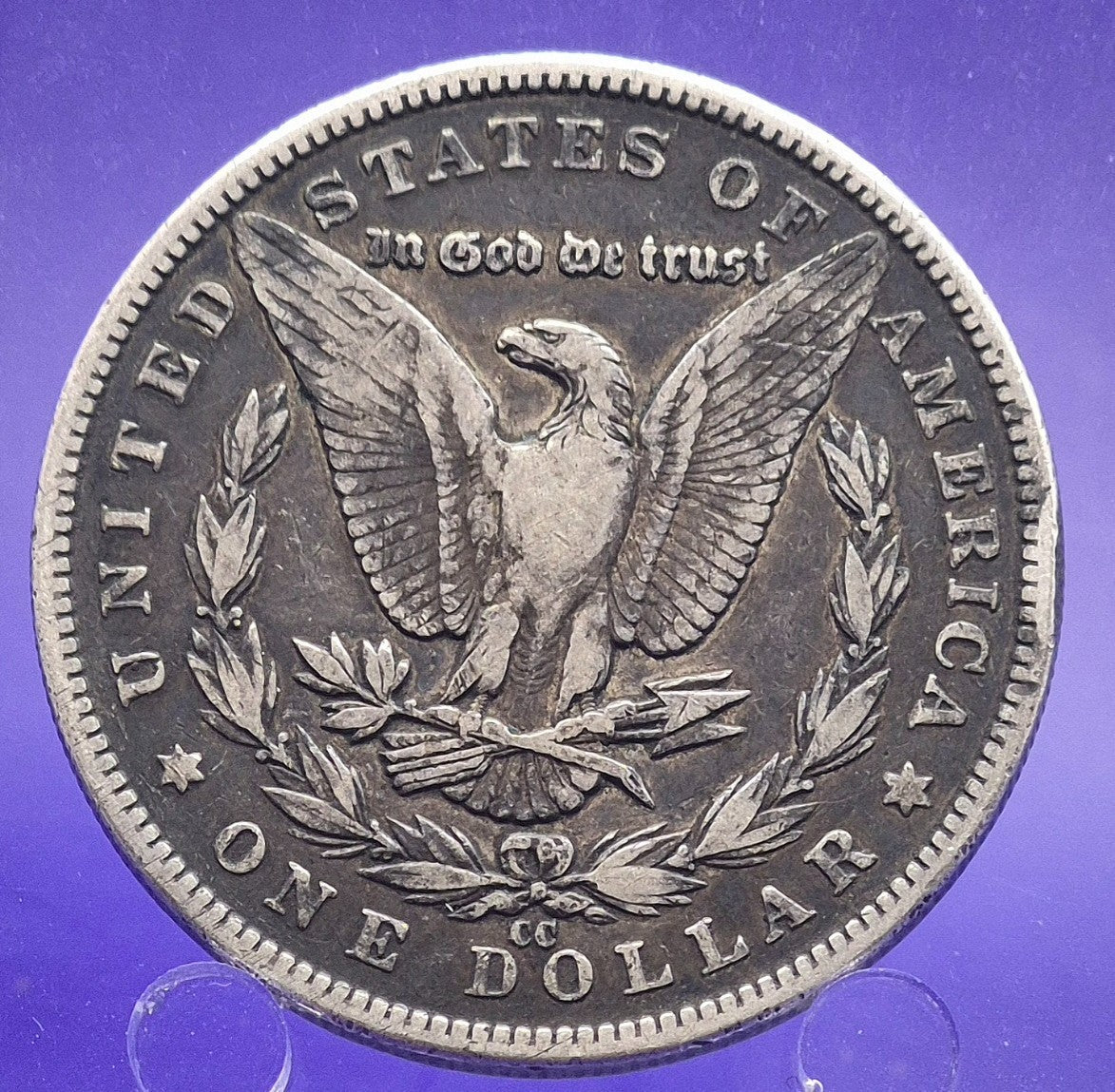 1890-CC Morgan Silver $1 Dollar  Carson City $1 Full Liberty MONSTER  TONED COIN