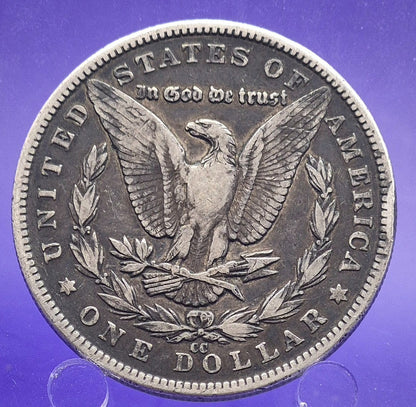 1890-CC Morgan Silver $1 Dollar  Carson City $1 Full Liberty MONSTER  TONED COIN