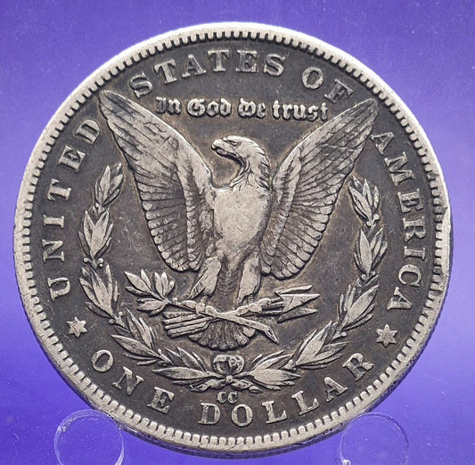 1890-CC Morgan Silver $1 Dollar  Carson City $1 Full Liberty MONSTER  TONED COIN
