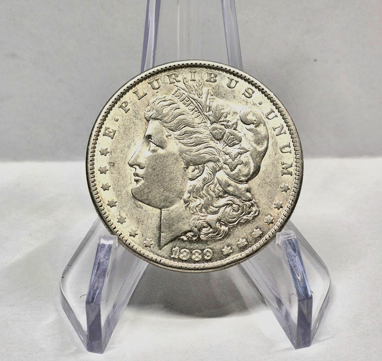 1889 Morgan $1 Dollar 90% Silver Clean Cheeks Very Nice Crisp Details Circulated