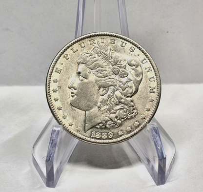 1889 Morgan $1 Dollar 90% Silver Clean Cheeks Very Nice Crisp Details Circulated