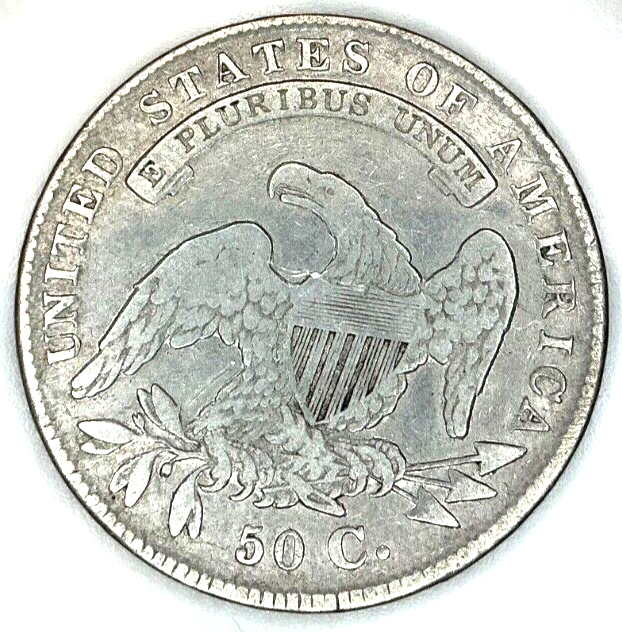 1834 Capped Bust Half Dollar Lettered Edge Small Date Small Letters Sharp  Coin