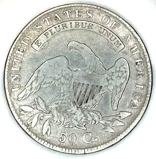 1834 Capped Bust Half Dollar Lettered Edge Small Date Small Letters Sharp  Coin