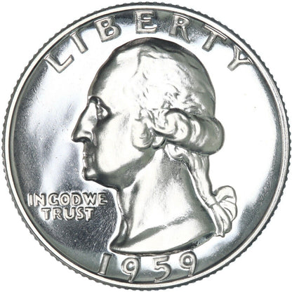 1959 P Washington 90% SILVER Quarter BU UNCIRCULATED Coin From OBW Bank Roll