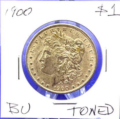 1900 TONED Morgan UNCIRCULATED 90% Silver Dollar BU Gem Well Struck Coin