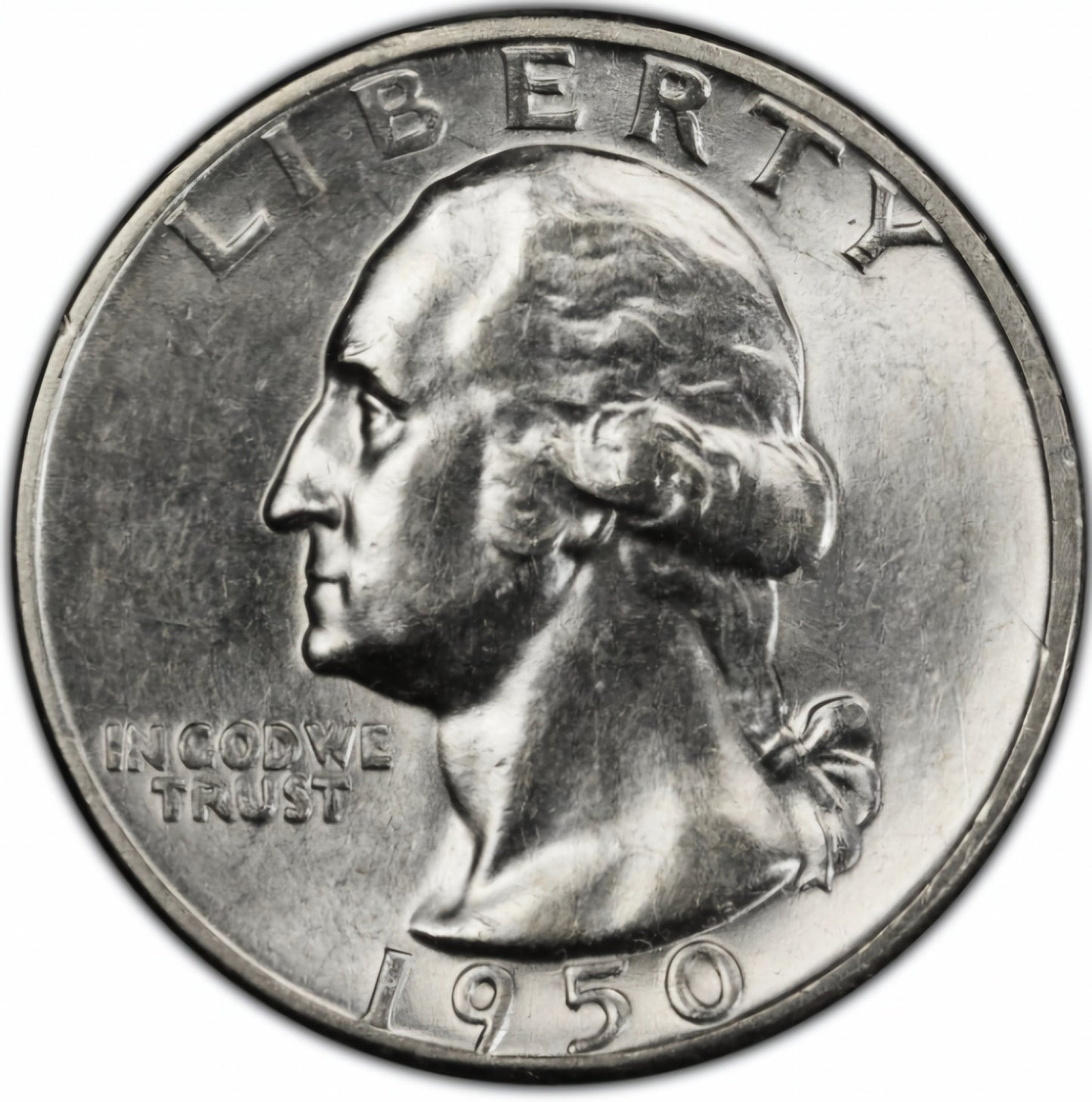1950-P Washington Quarter BU Uncirculated MS 90% Silver 25c US Coin From OBW