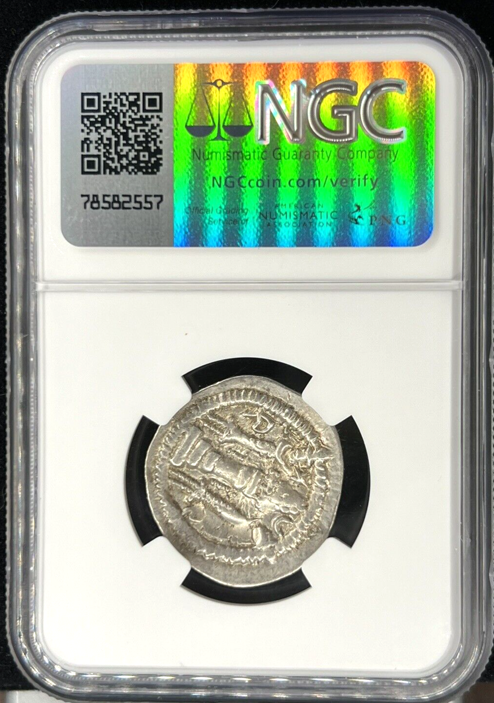 🔥 457-484 AD Sasanian Empire Peroz I AR Drachm SILVER Ancient Coin NGC Graded