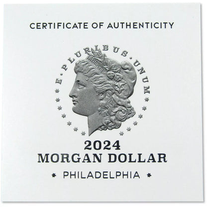 🔥 2024 Morgan Dollar Silver Dollar Uncirculated .999 Silver $1 Coin OGP + COA