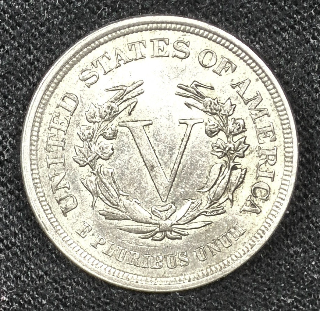 1883 V Nickel NO CENT First Yr of Issue Crisp MS Detail🔥Very Rare Rev Die Crack