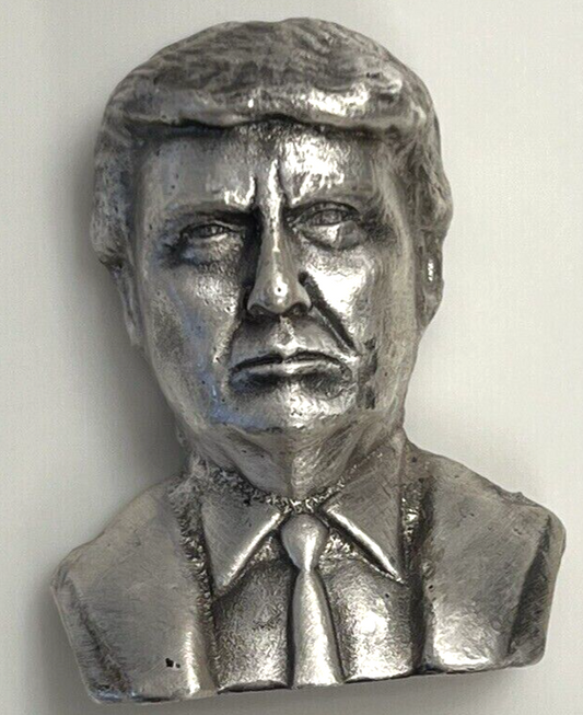4oz .999 Fine SILVER Donald Trump 45th President Bust  MK BARZ Limited Edition