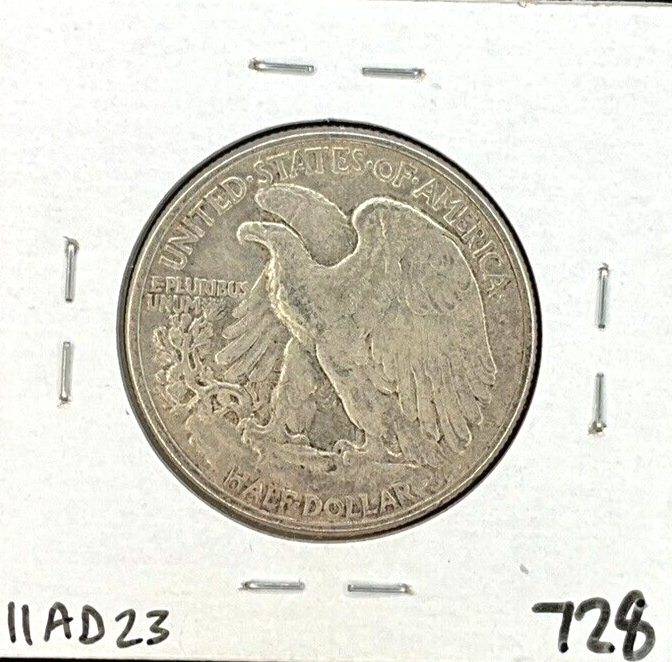 1942 P Philadelphia Mint Walking Liberty 90% Silver Half Dollar Coin