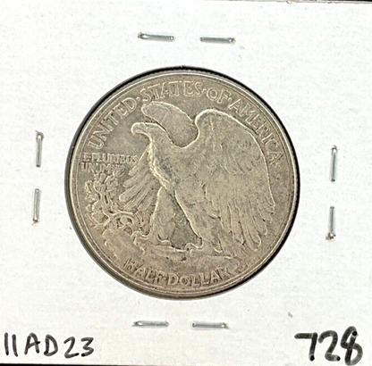 1942 P Philadelphia Mint Walking Liberty 90% Silver Half Dollar Coin