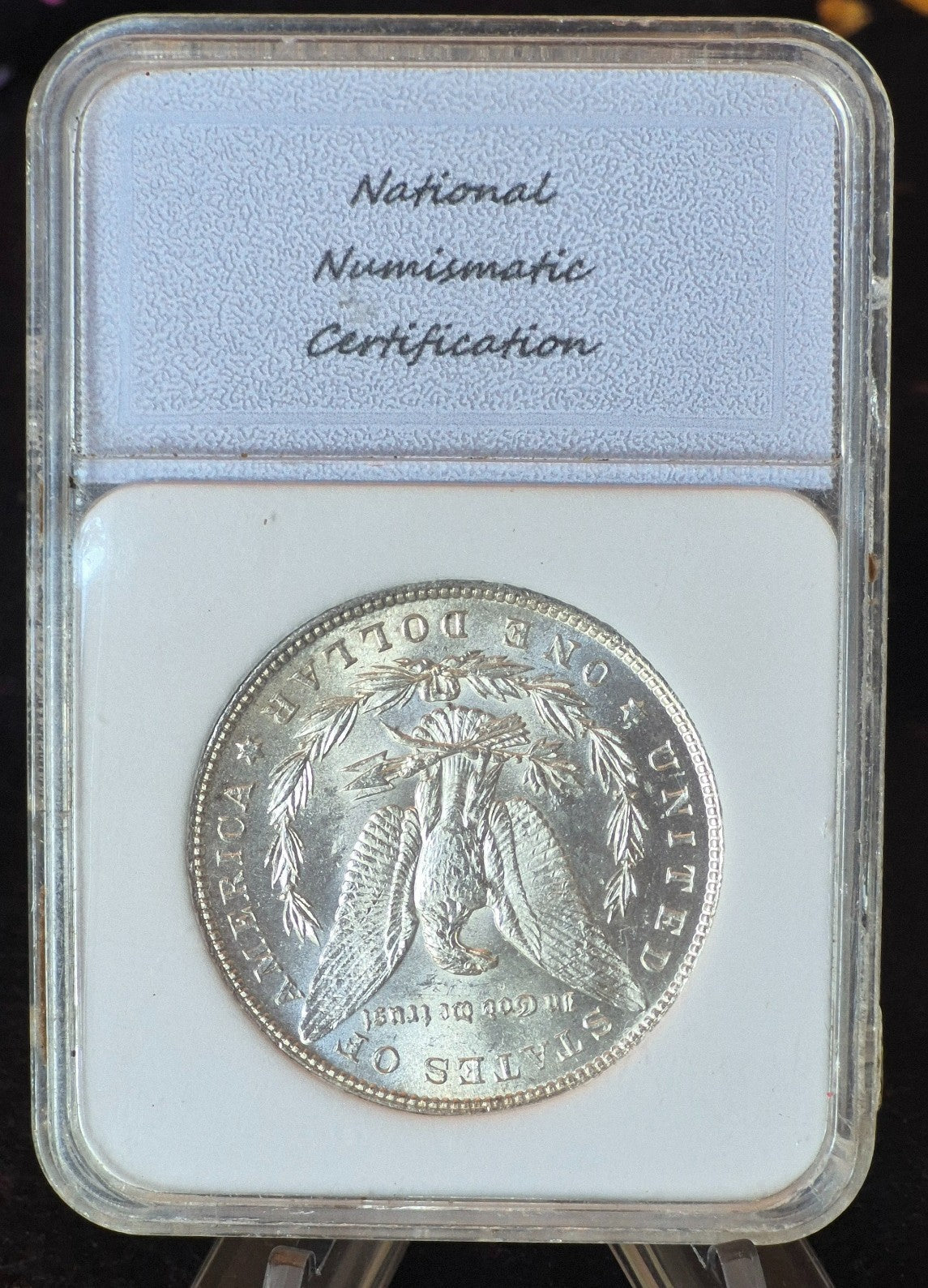 1880 P Morgan 90% Silver Dollar Graded High by National Numismatic Certification