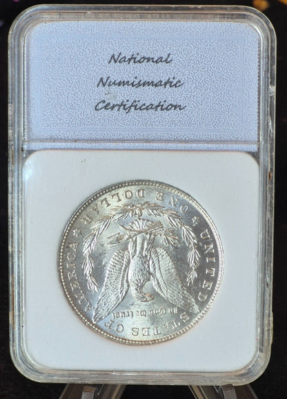 1880 P Morgan 90% Silver Dollar Graded High by National Numismatic Certification