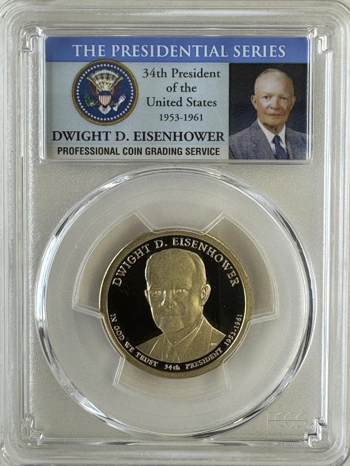 2015 PCGS PR69DCAM $1 Dwight D. Eisenhower Presidential Dollar Coin