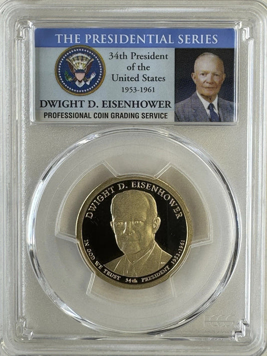 2015 PCGS PR69DCAM $1 Dwight D. Eisenhower Presidential Dollar Coin