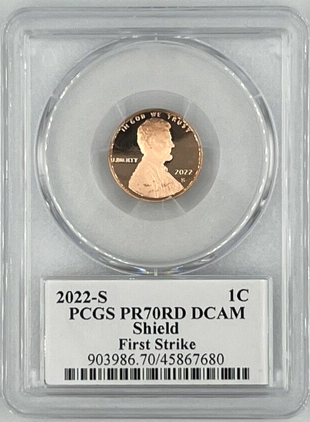 2022 S 1C Lincoln Cent PCGS PR70 RD D CAMEO First Strike Thomas Cleveland Eagle