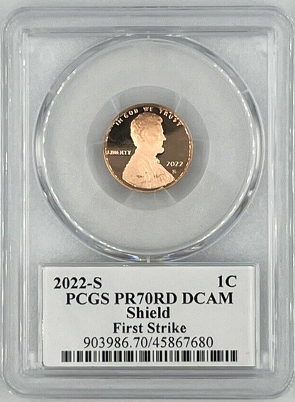 2022 S 1C Lincoln Cent PCGS PR70 RD D CAMEO First Strike Thomas Cleveland Eagle