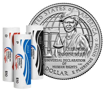 2023 3 Coin Set P/D/S Eleanor Roosevelt American Women Quarters BU Mint