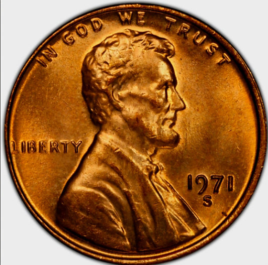 1971 S Lincoln Memorial BU Brilliant Uncirculated 1C 🔥From OBW Bank Roll🔥