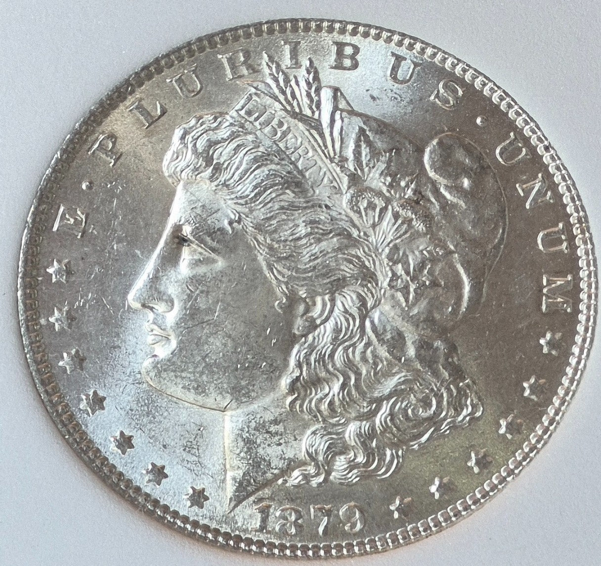 1879 P Morgan 90% Silver Dollar Graded High by National Numismatic Certification