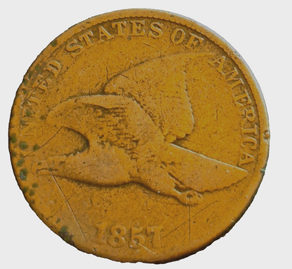 1857 Flying Eagle One Cent Nice Detail Only Minted for 3 Yrs the 1st Small Cent