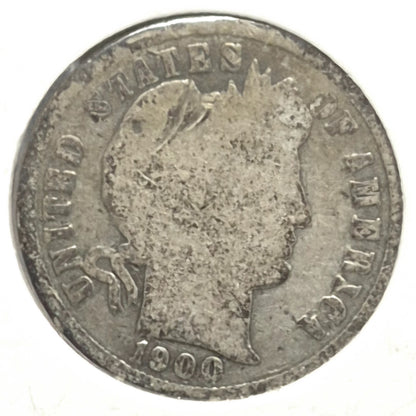 1900 S Barber Dime 🥈90% Silver🥈Good Detailed Circulated Condition