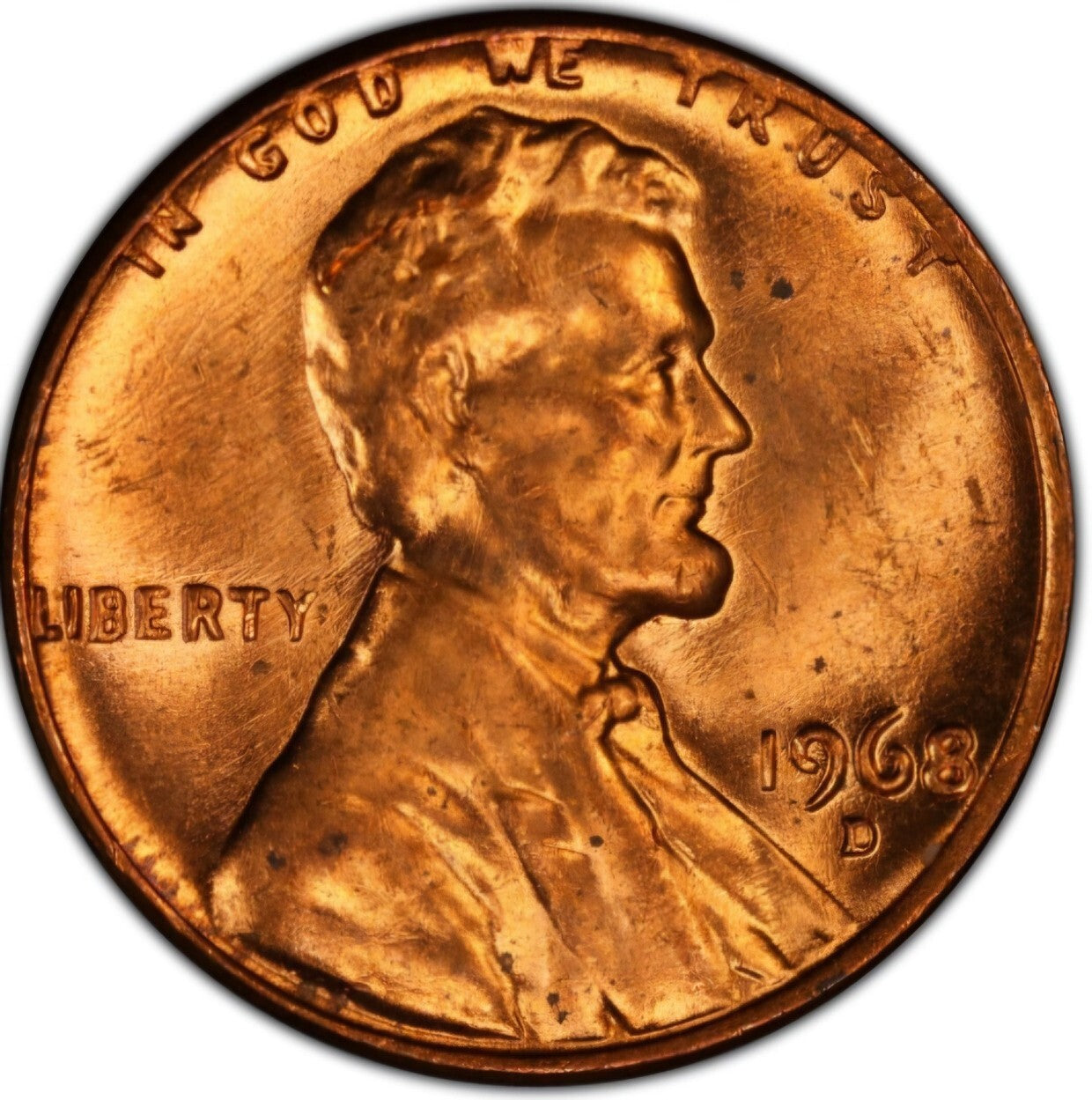 1968 Denver Lincoln Memorial BU Brilliant Uncirculated 1C From 🔥OBW Bank Roll🔥