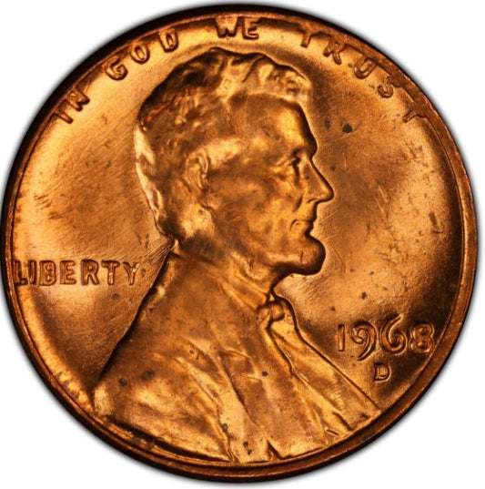 1968 Denver Lincoln Memorial BU Brilliant Uncirculated 1C From 🔥OBW Bank Roll🔥