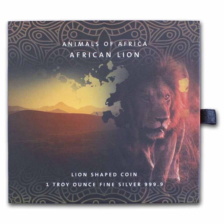 2021 Silver .9999 Animals of Africa: African Lion  + Presentation Box