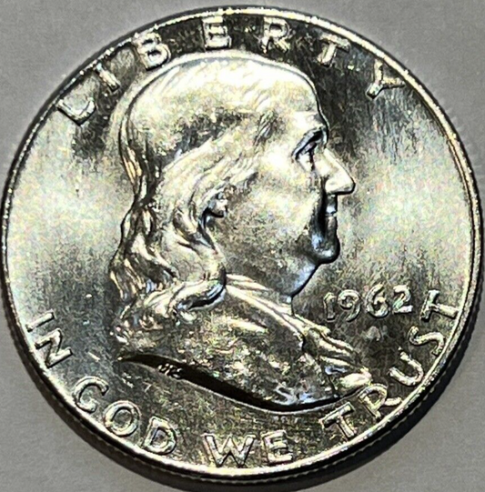 Choice Unc 1962 P Franklin Half Dollar Gem BU From Original Roll