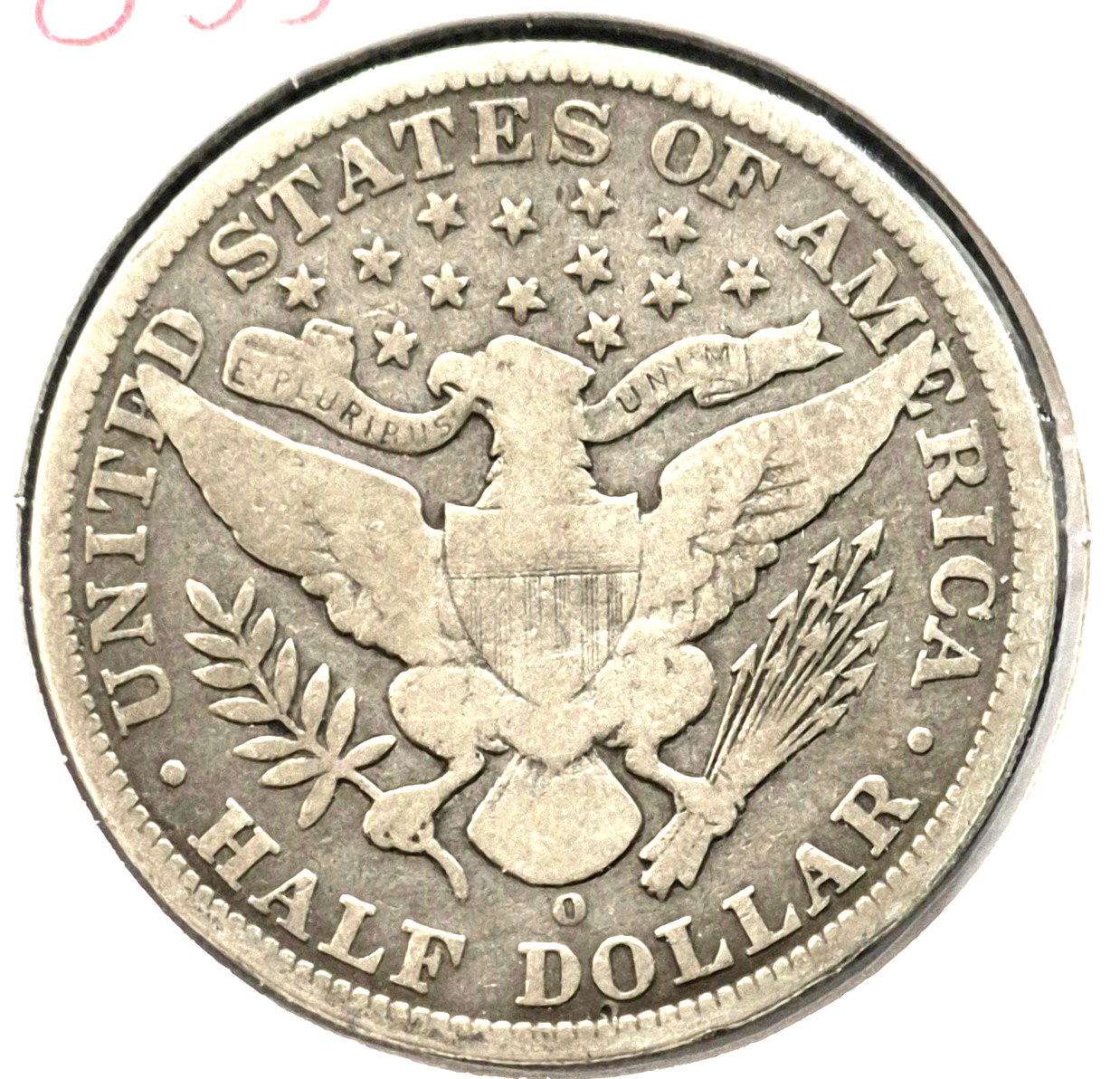 1904 O Barber Half Dollar 90% Silver 50C Partial Liberty, Full Motto, Full Rim