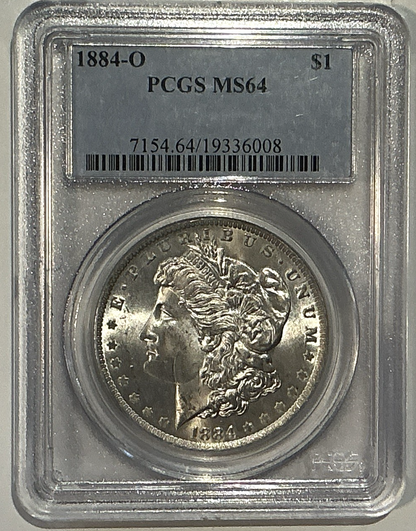 1884-O Morgan Silver Dollar SUPER TONED REVERSE MS64 PCGS Uncirculated $1 Coin