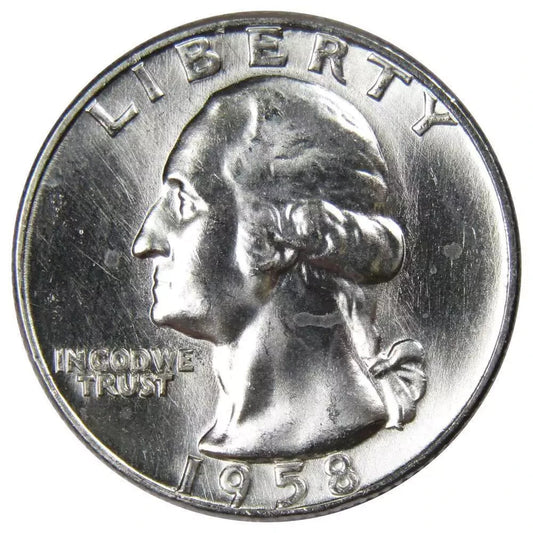 ✅ 1958 D Washington Quarter BU Uncirculated Mint State MS 90% Silver 25c US Coin
