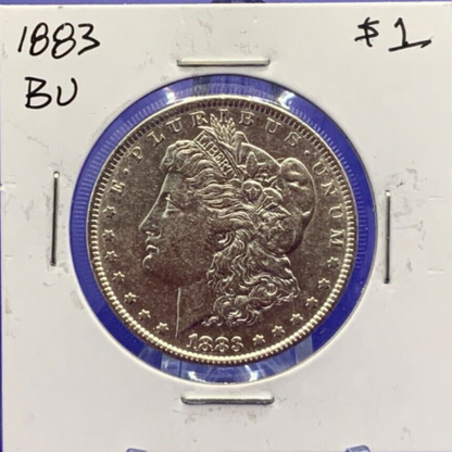1883 Morgan 90% Silver Dollar BU Gem Shiny, Bright, Well Struck Coin