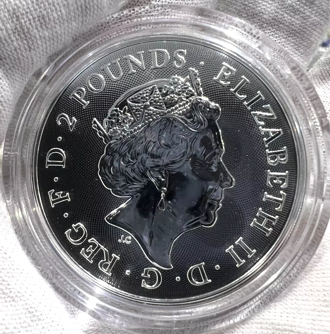 2022 Great Britain 1 oz .999 Silver 60 Years The Rolling Stones Coin BU Capsule