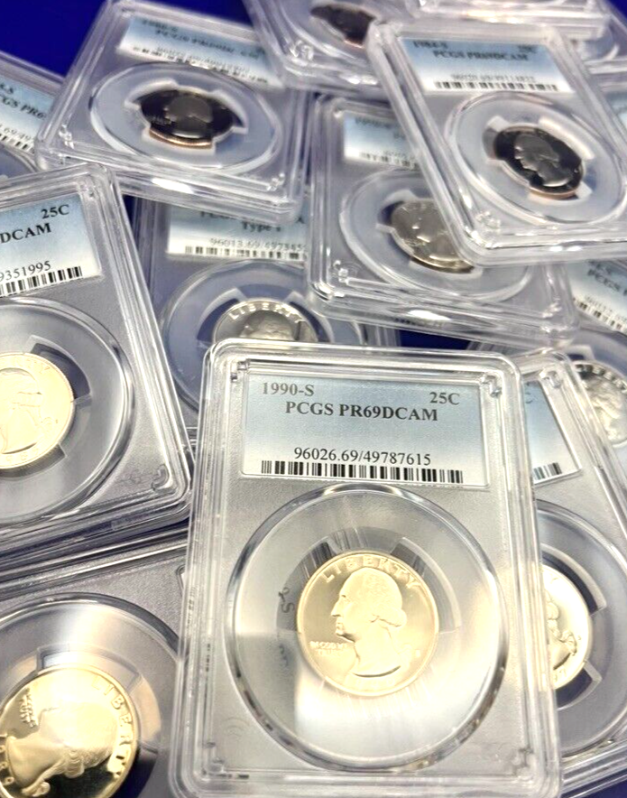🔥 {LOT OF 20}  - PCGS Graded Washington Quarter PR69DCAM PROOF 25c Coins 🔥