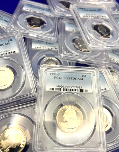 🔥 {LOT OF 20}  - PCGS Graded Washington Quarter PR69DCAM PROOF 25c Coins 🔥