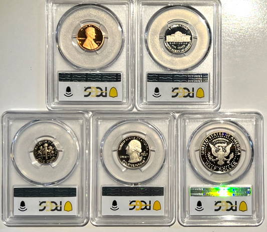 ⭒ 2010-S Proof Set Date 5 Coin Newly Graded PCGS PR69 DCAM Perfect Gift