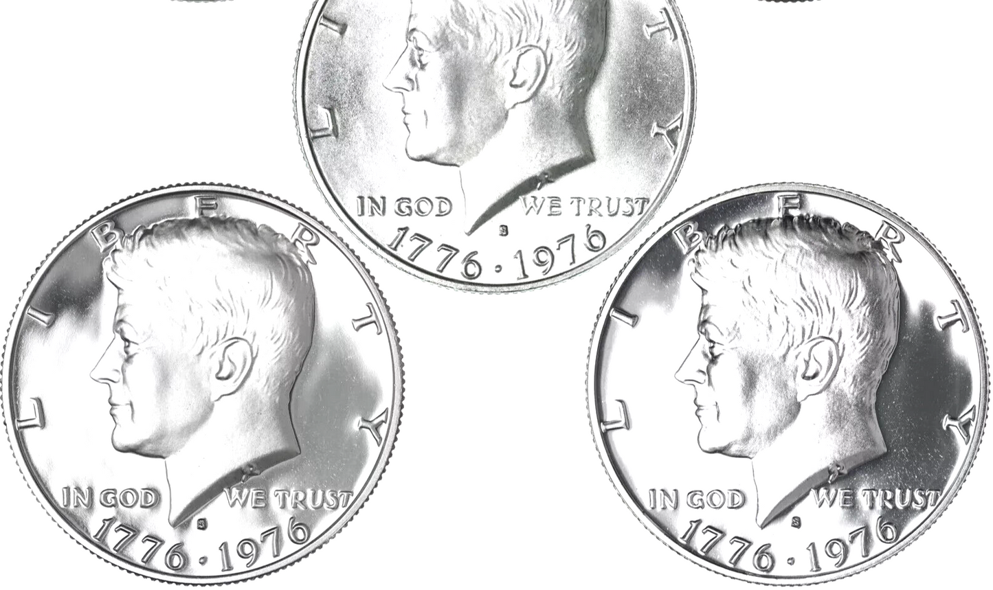 ✅ 1976S Kennedy Half Dollar 40% Silver Brilliant Uncirculated BiCentennial Coins