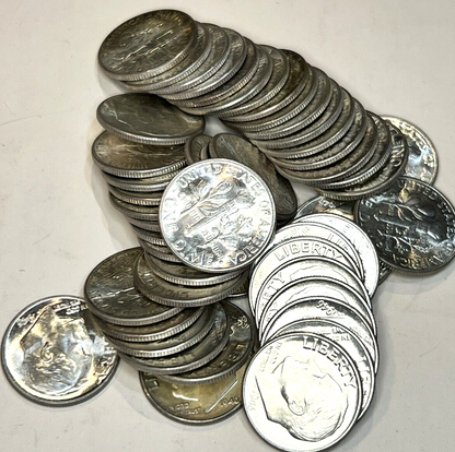1946 D Roosevelt Dime BU Uncirculated FIRST YEAR Mint State 90% Silver 10c Coin