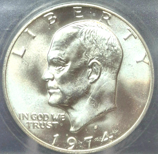😎1974-S Eisenhower $1 Silver 40% MS67+ ICG 🔥Signed by Ustin Hutto, President🔥