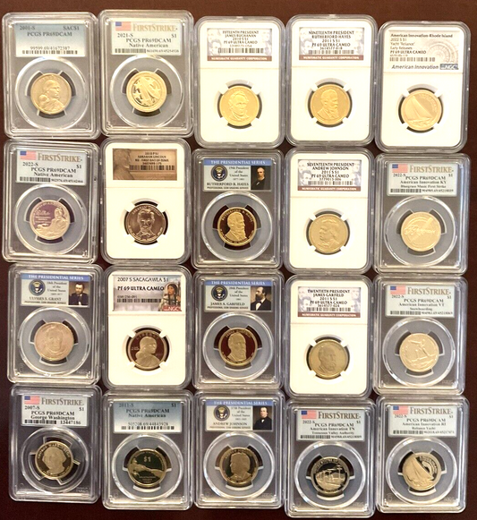 US Dollar $1 PCGS or NGC Graded PROOF COINS PR69 Multi Dates Mint Label 1 Coin🏆