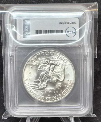 😎1974-S Eisenhower $1 Silver 40% MS67+ ICG 🔥Signed by Ustin Hutto, President🔥