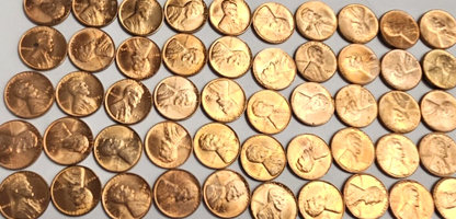 🔥 1945 P  Lincoln Wheat Cent BU UNCIRCULATED Gem From OBW Bank Coin Roll